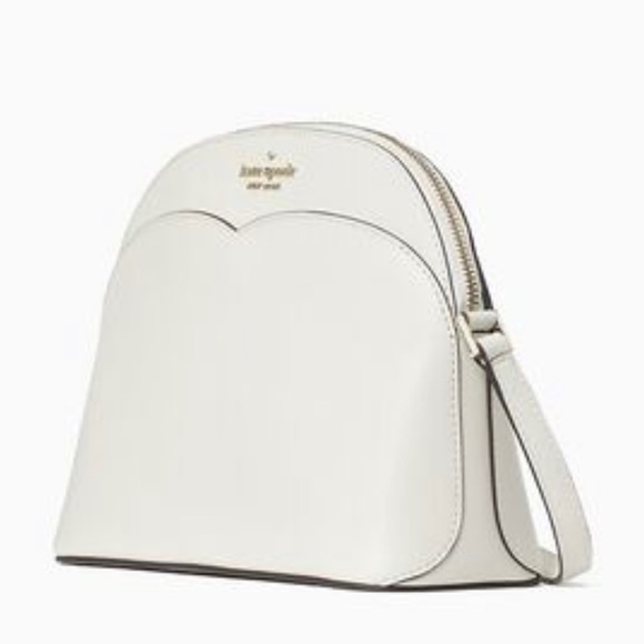 kate spade Handbags - Kate Spade Payton Dome Leather Crossbody Purse in White NWOT